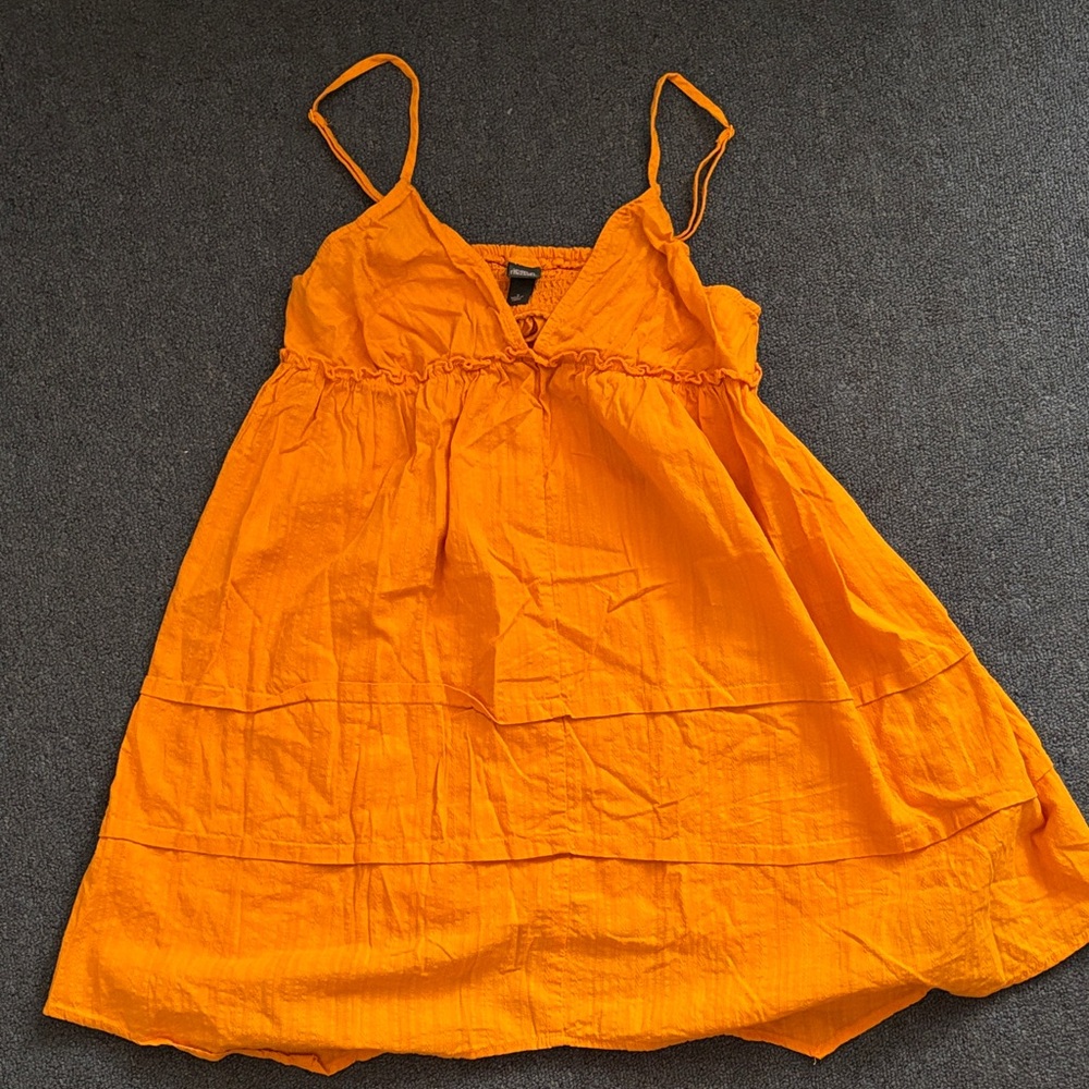 Orange Baby Doll Dress